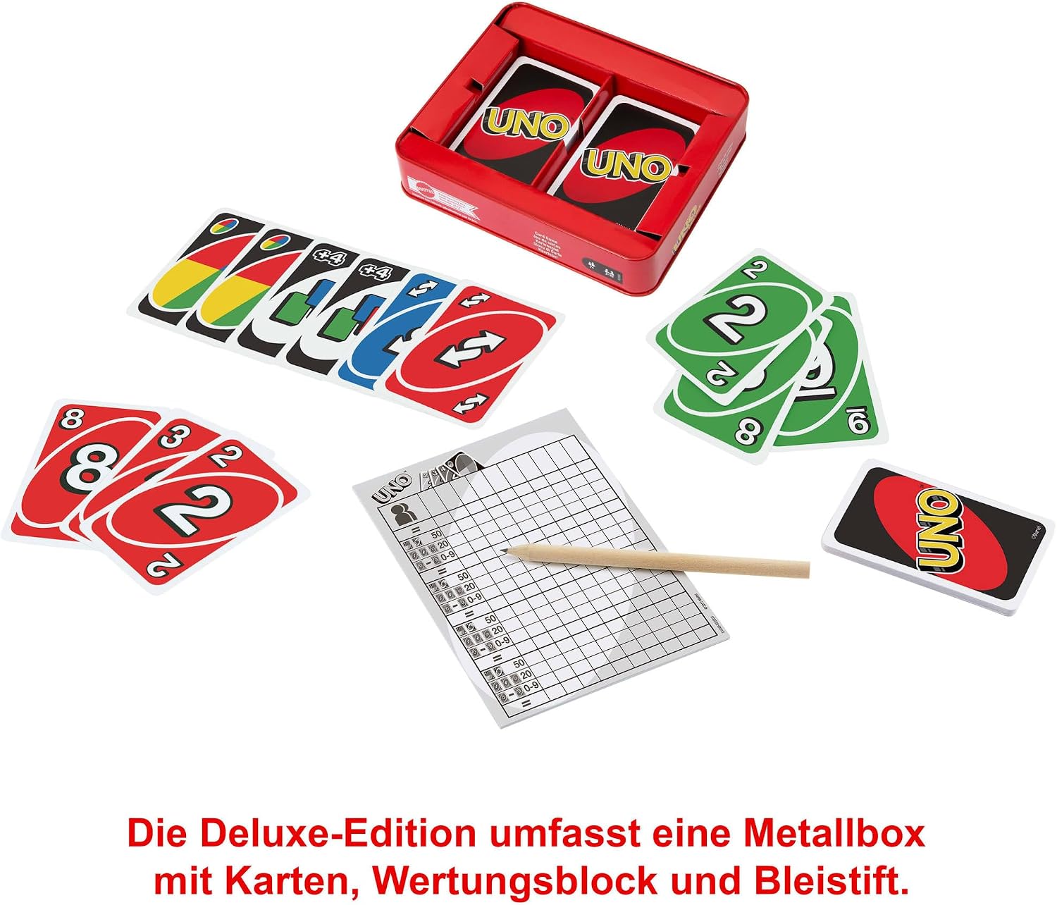 Detalle de Mattel Games UNO Deluxe Gesellschaftsspiel đČ