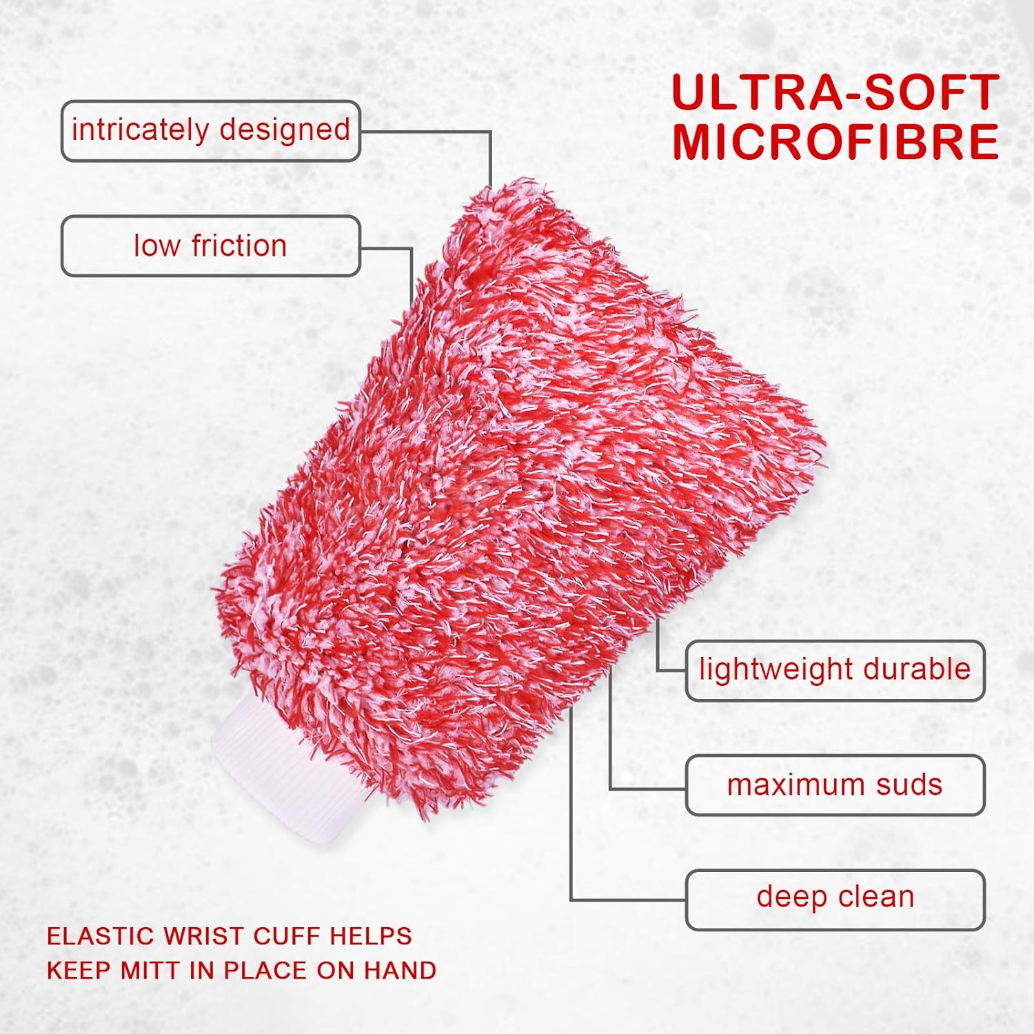 Detalle de Mokani Microfiber Car Wash Mitts (2 Sets) – Scratch-Free, Ultra-Absorbent Cleaning Gloves