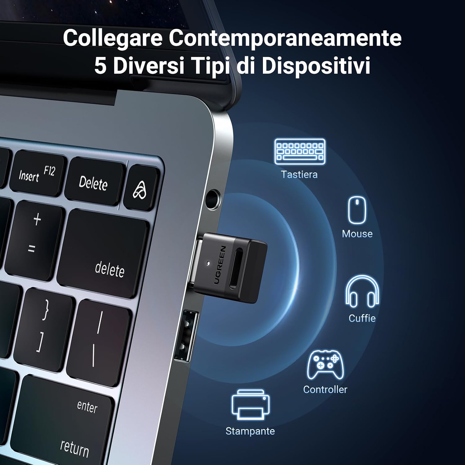 Thumbnail 4 de UGREEN Adattatore USB Bluetooth 5.3 per PC (dongle) Windows 11/10/8.1