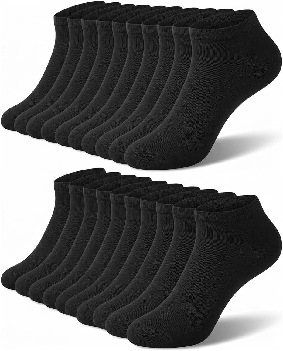 Detalle de sockenkauf24 sneakersokken, 10 paar katoenmix voor dames en heren
