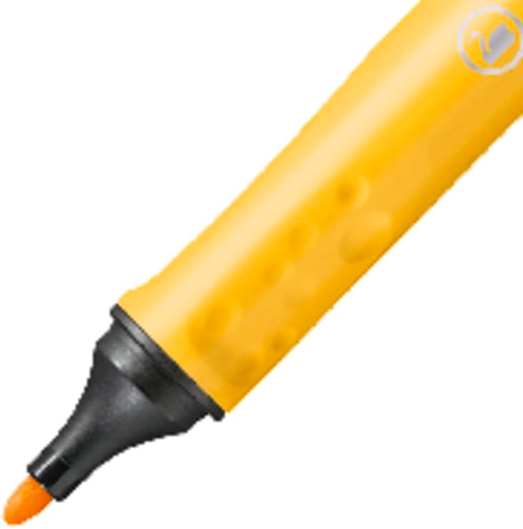 Detalle de STABILO Cappi Filzstift 24er Pack – Kappenring, Dreikant-Griff & auswaschbare Tinte