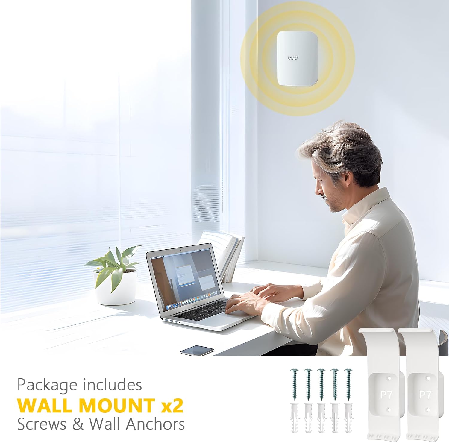 Thumbnail 6 de Dunear eero Pro 7 Wall Mount Bracket 2-Pack