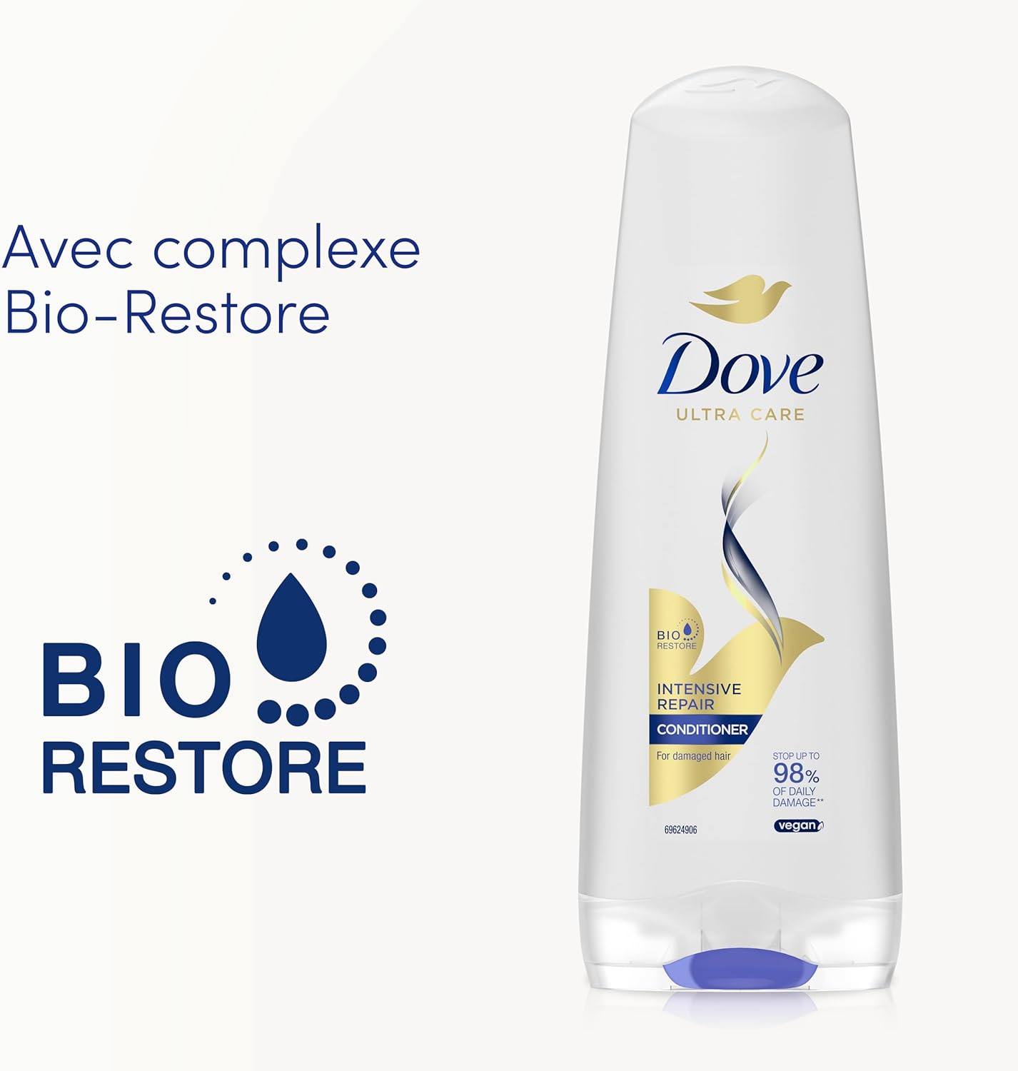 Thumbnail 3 de Dove Après-shampooing Reconstituant Ultra Care Intensive Repair (3 x 200 ml) pour cheveux abîmés