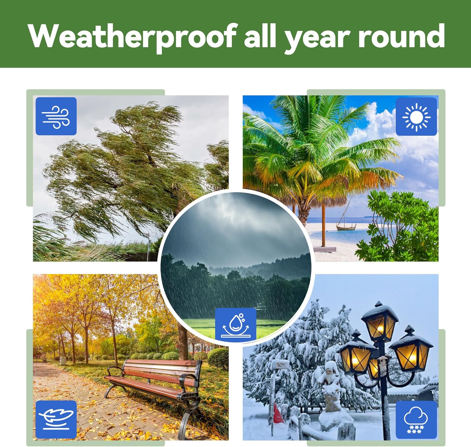 Thumbnail 6 de COVALL 8x10m Waterproof Tarpaulin (70g/m²) – UV Resistant HDPE Green/Blue Double-Sided Cover