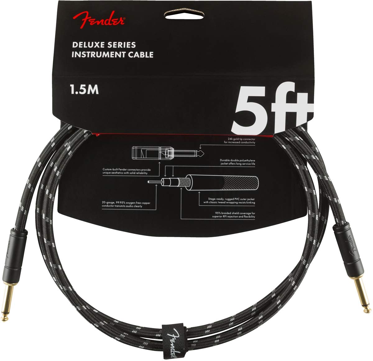 Thumbnail 6 de Fender instrument cable, Black Tweed