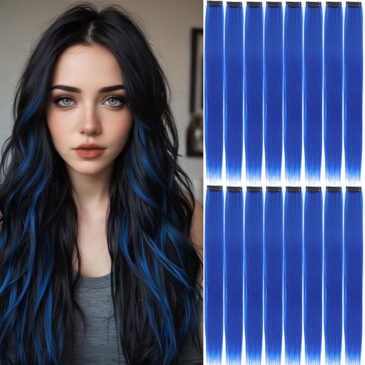 Detalle de Clip-In Hair Extensions, 16-Piece Set