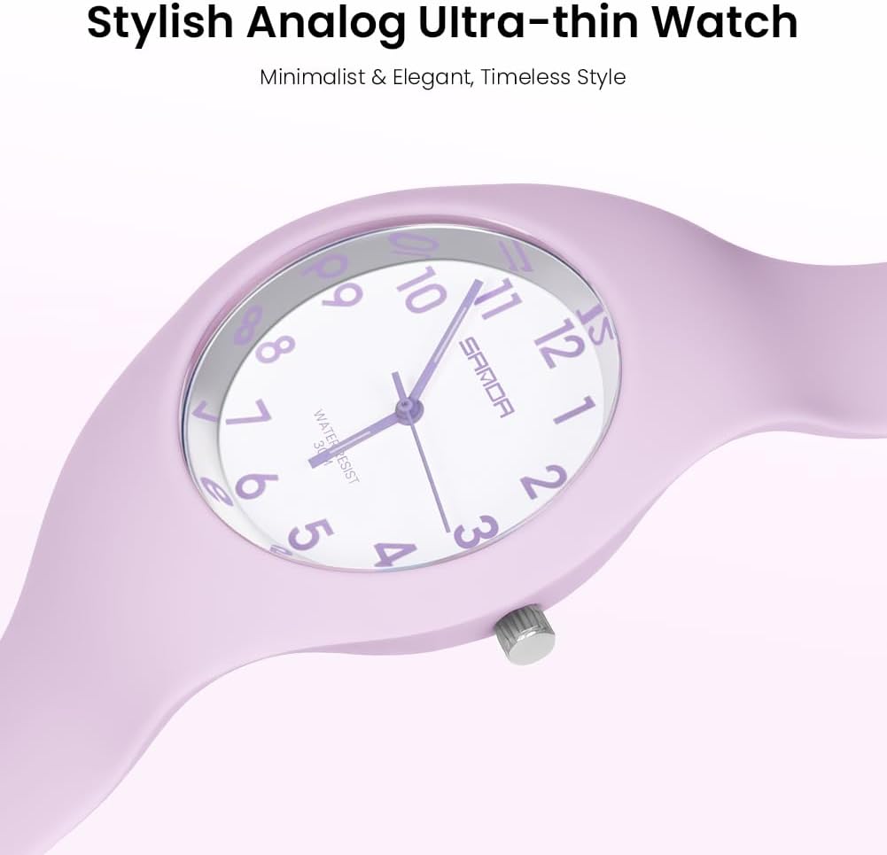 Thumbnail 5 de AOOSU Montre Femme Silicone Grand Cadran