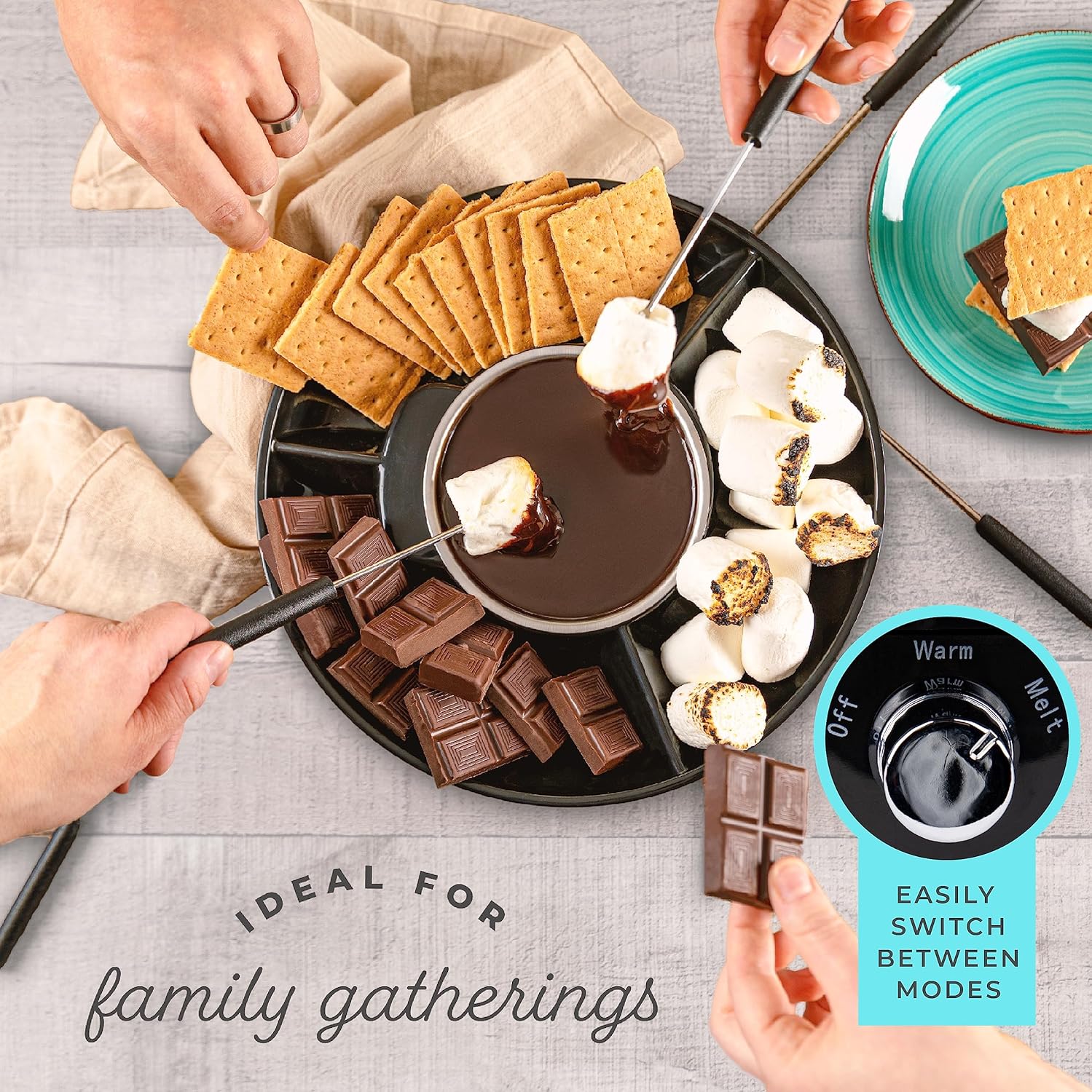 Thumbnail 1 de Kusini Electric Fondue Pot 10oz chocolate 🍫