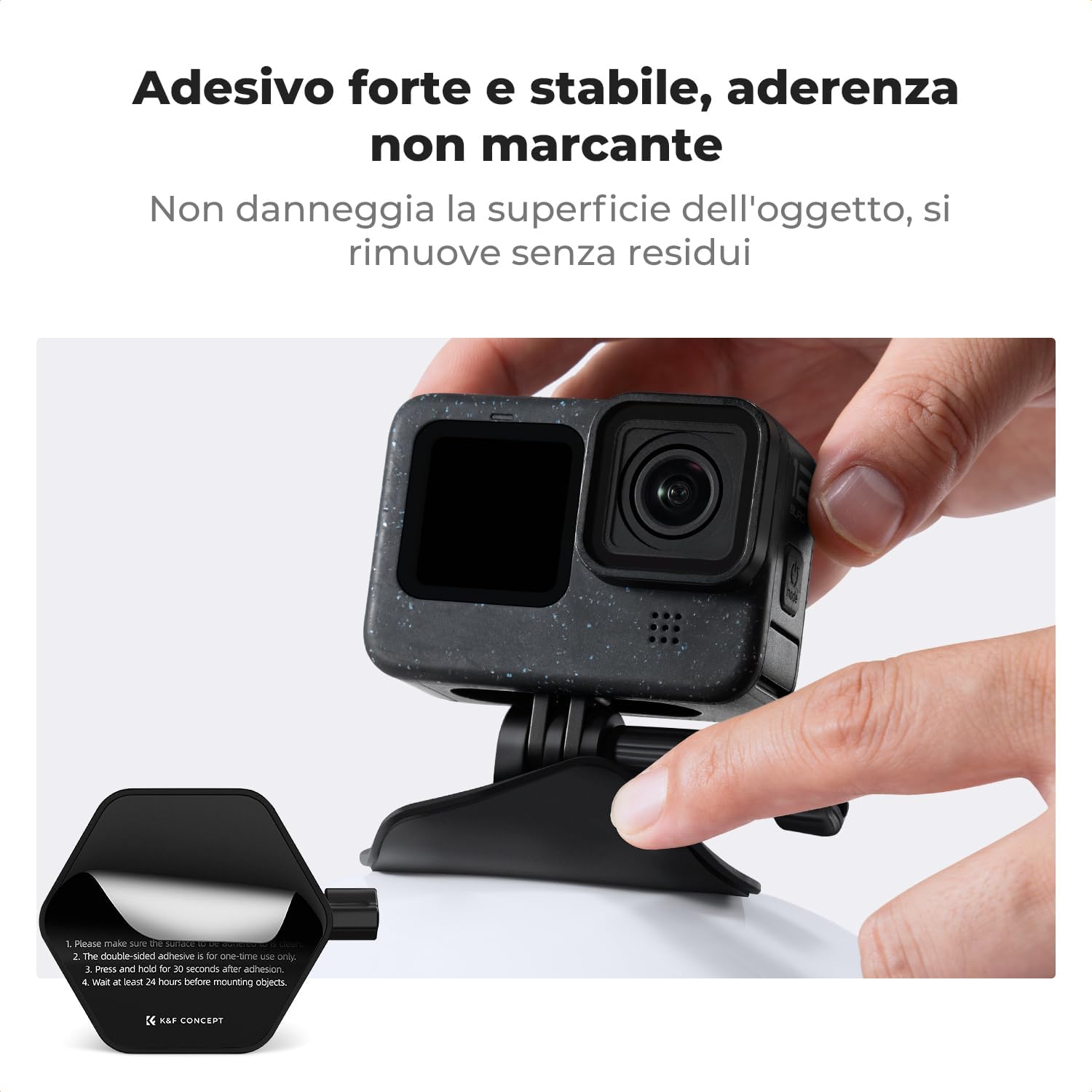 Thumbnail 2 de K&F CONCEPT Supporto adesivo per action cam 72×65 mm