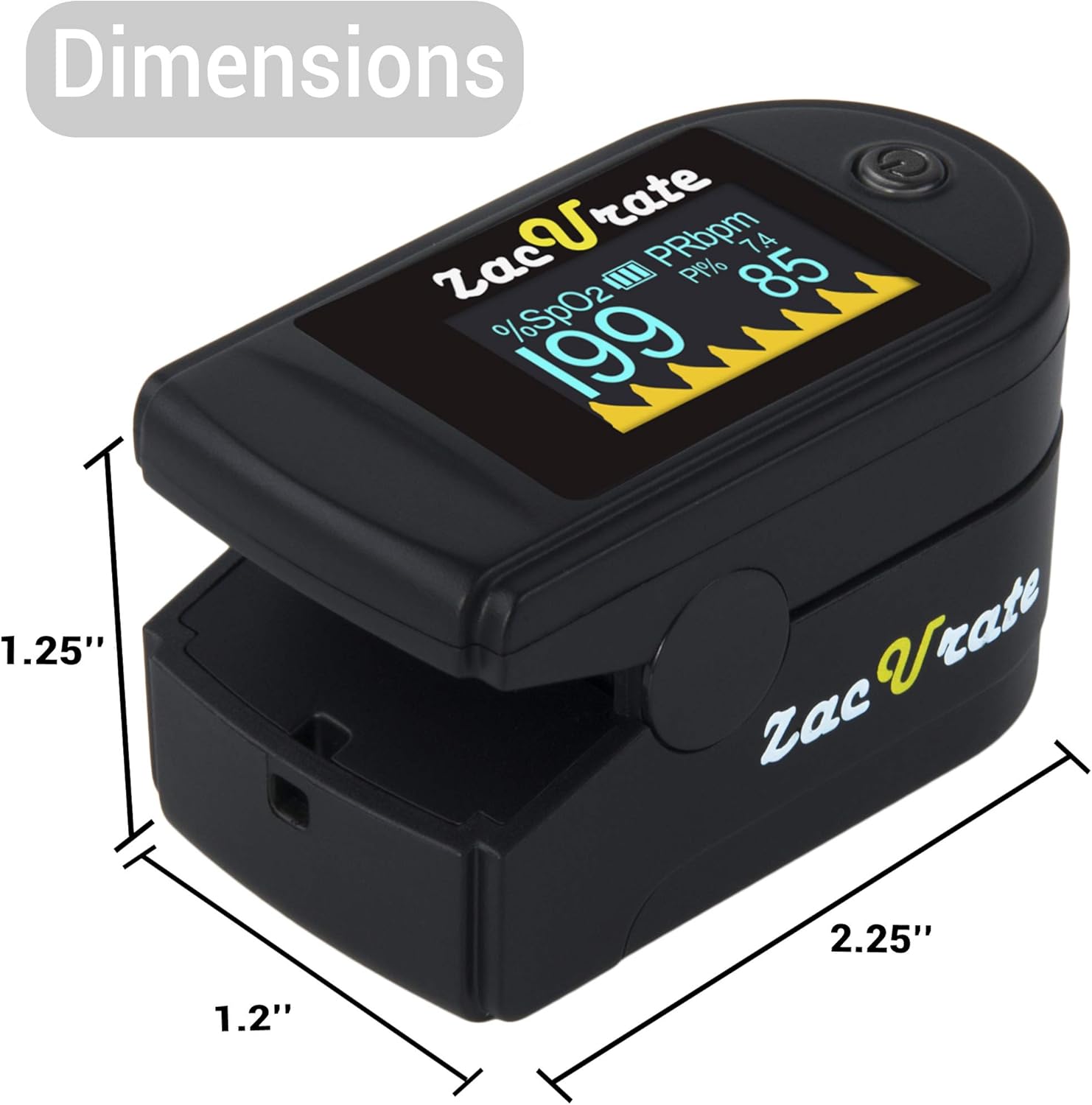 Detalle 2 de Zacurate 500C Elite Pulse Oximeter 6‑view OLED