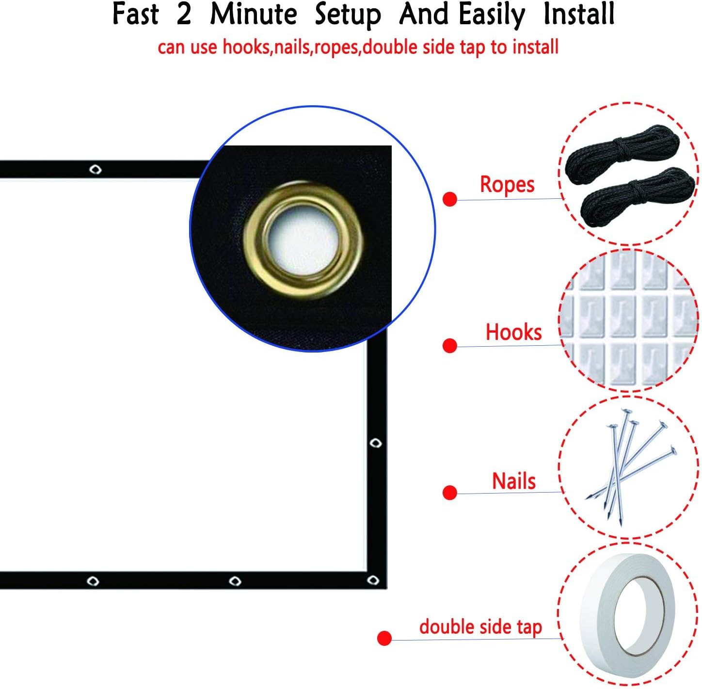 Thumbnail 3 de OWill Pantalla Proyector 120" HD Plegable para Cine 🎥