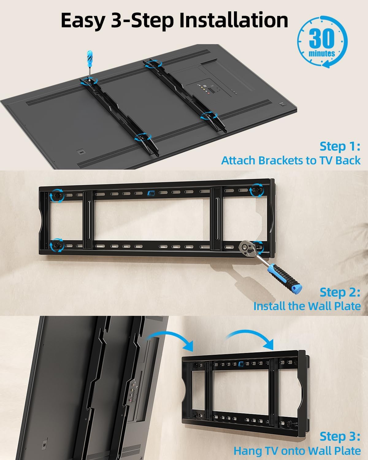 Thumbnail 6 de Heavy Duty TV Wall Mount 330 lb