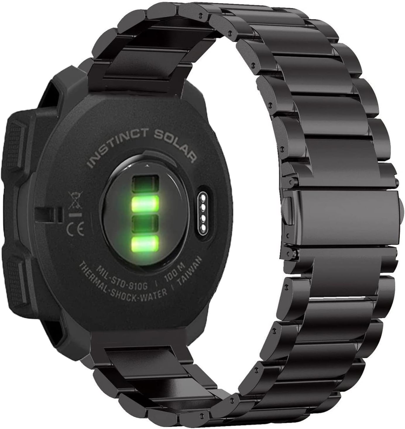 Thumbnail 1 de OTOPO Solid Stainless Steel Watch Strap for Garmin Instinct / Instinct 2 Solar
