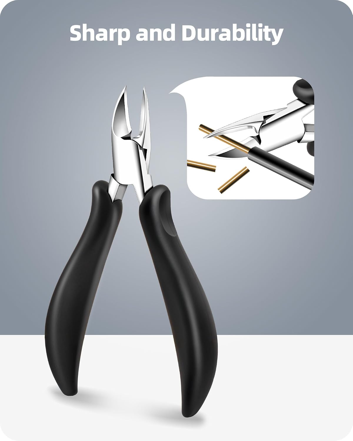 Thumbnail 2 de EBEWANLI Toenail Clippers for Thick Nails and Ingrown Nails – Heavy Duty Stainless Steel Cluver with Non-Slip Grip