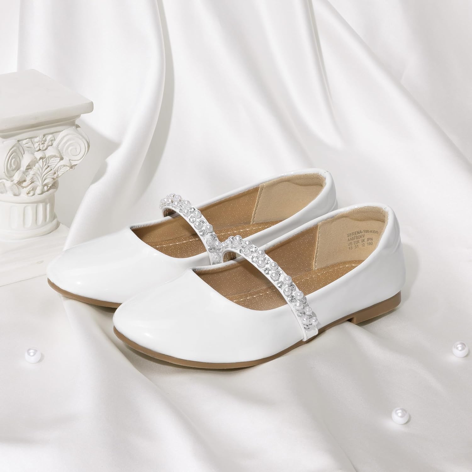 Thumbnail 5 de DREAM PAIRS Mädchen Mary Jane Strap Flache Schuhe – elegante Ballerinas mit Perlenriemen