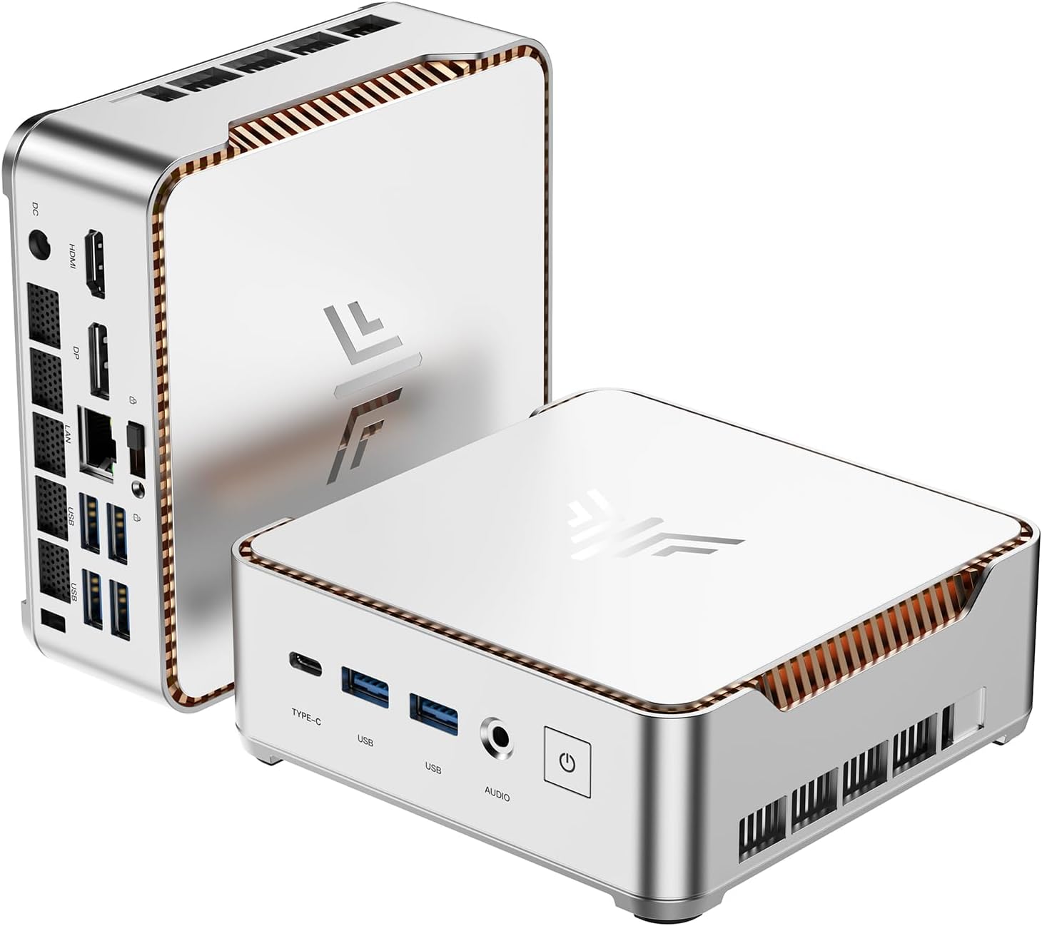 Detalle de KAMRUI Pinova P2 Mini PC with Ryzen R2544 (4C/8T) – 8GB RAM, 256GB SSD, 4K Triple Display