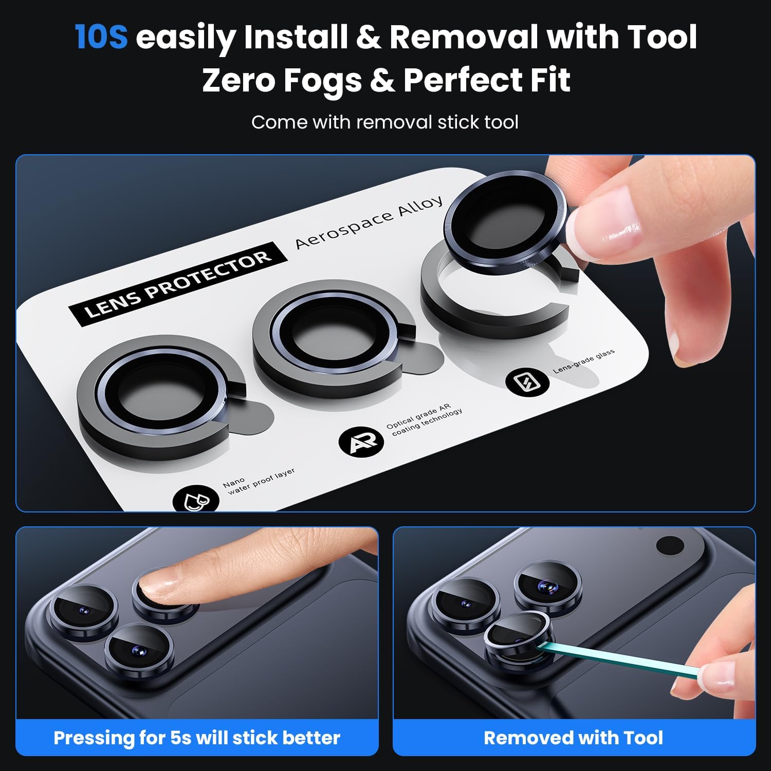 Thumbnail 5 de WSKEN iPhone 17 Pro Camera Lens Protector 9H