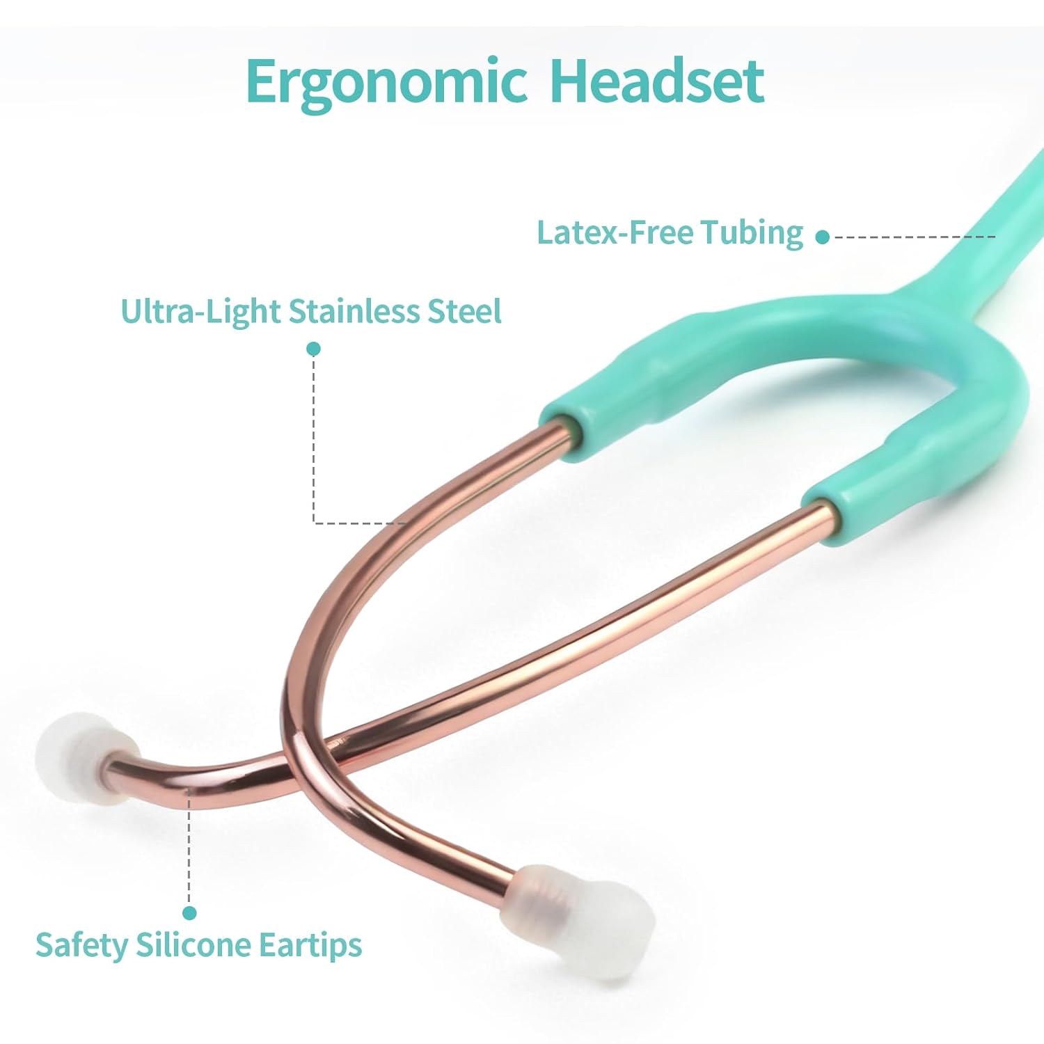 Thumbnail 3 de SciAN Dual Head Stethoscope with Ear Tips (Green Tube) – Classic stainless steel kit for doctors, nurses and students