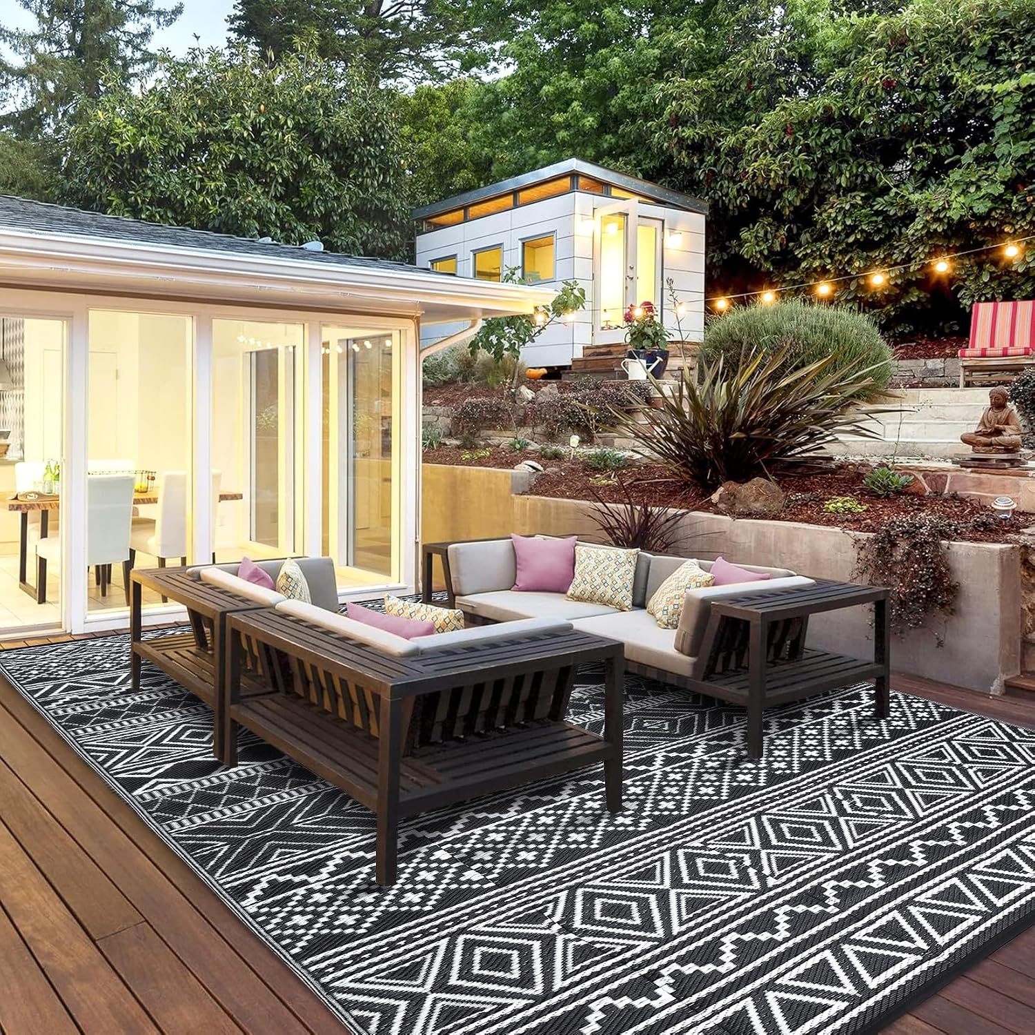Thumbnail 2 de CAROMIO Outdoor Patio Rug Waterproof 270 x 360 cm