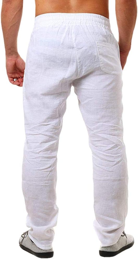 Detalle 2 de Runcati Herren Leinenhose M–XXL Loose Fit