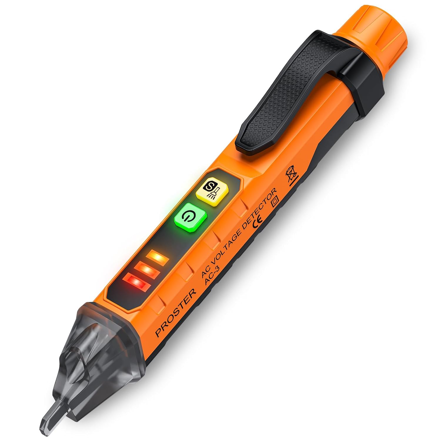 Detalle de Proster TOPPST224 NCV Voltage Tester Pen, Adjustable Sensitivity, LED Torch
