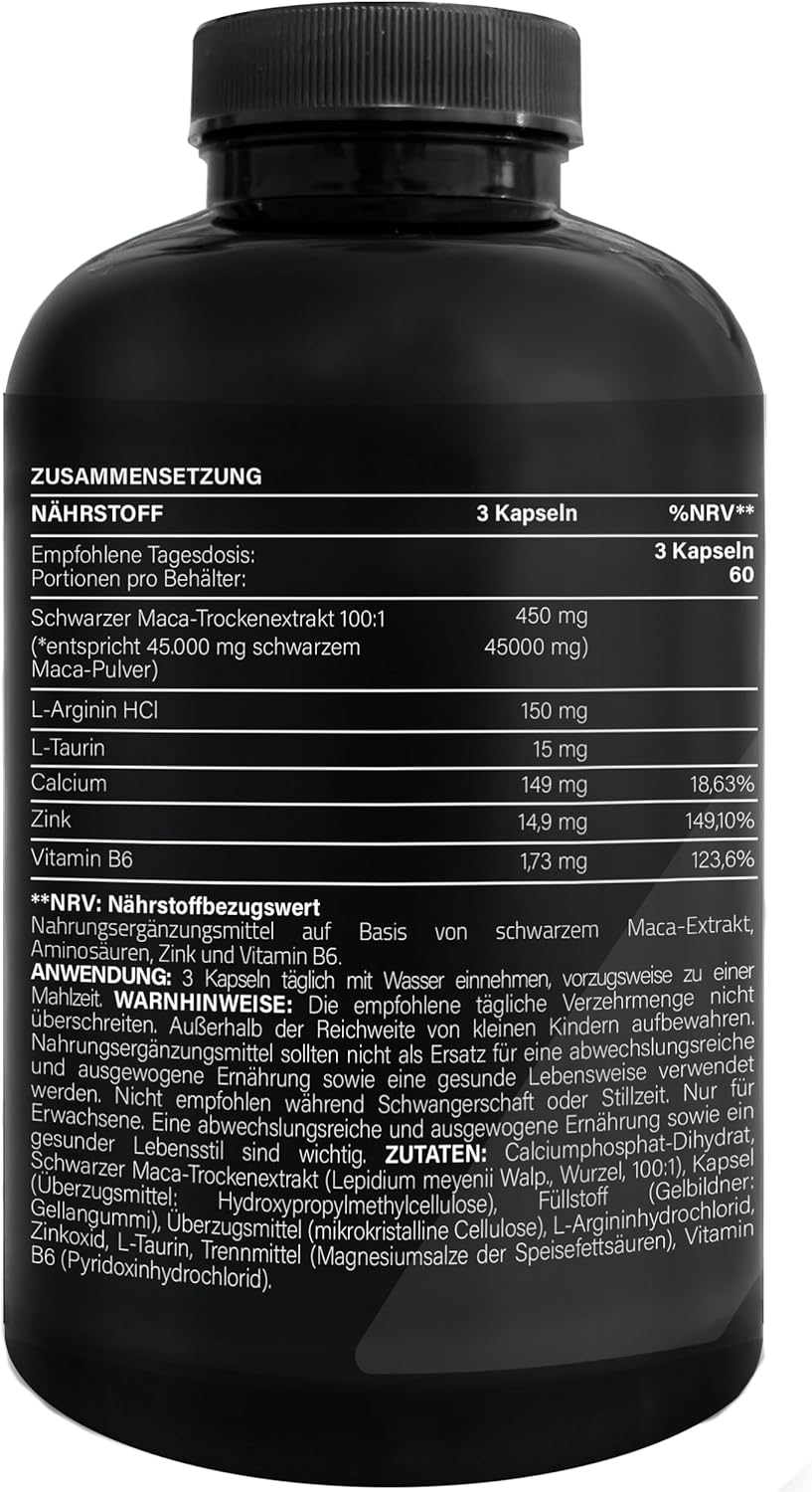 Detalle 2 de Maca Plus 45.000 mg Schwarze Maca