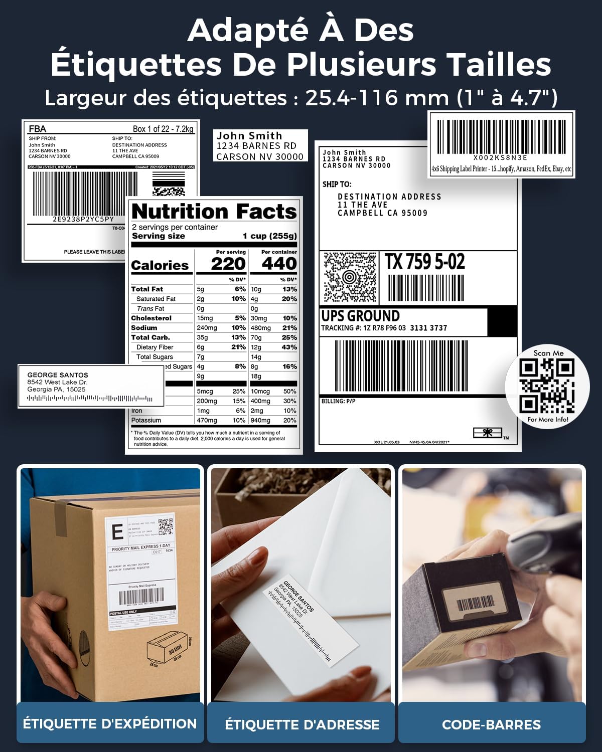 Thumbnail 6 de Phomemo PM241-BT Bluetooth-labelprinter voor thermische verzend- en barcodelabels