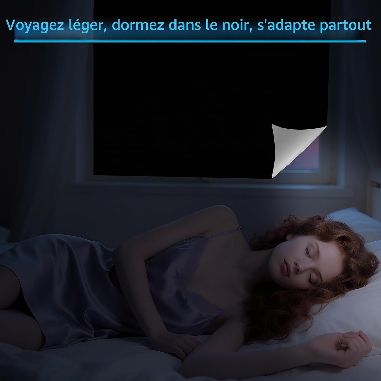 Thumbnail 6 de LAMITOCS Lot de 300 x 150 cm – Store occultant sans perçage en tissu occultant, isolation thermique