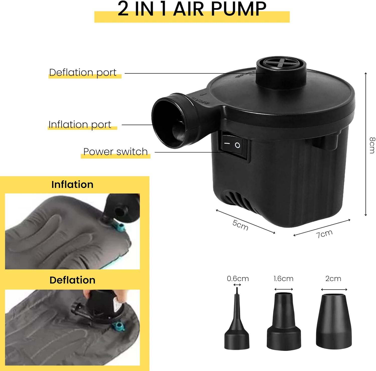 Detalle 2 de Bomba de Aire Eléctrica para Piscinas 240V/12V