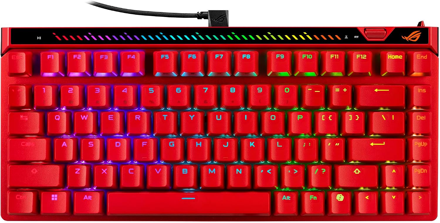 Detalle de ASUS ROG Falchion Ace 75 HE レッド 75%ゲーミングキーボード、磁気スイッチ・ラピッドトリガー対応