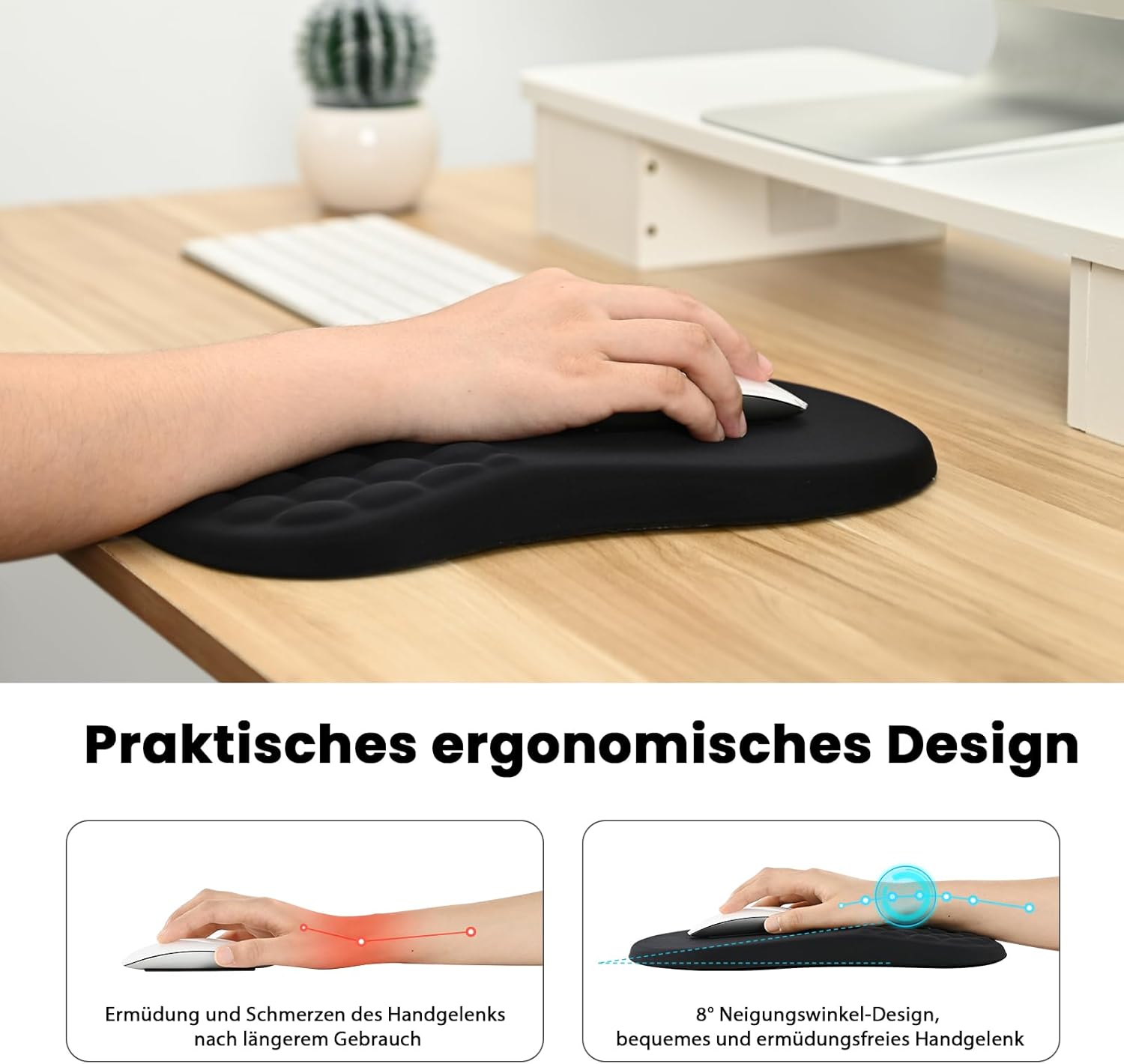 Thumbnail 2 de EooCoo Ergonomisches Mauspad 300x200 mm 📱