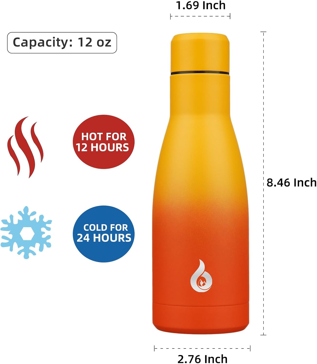 Thumbnail 1 de BJPKPK ColaH20240129 12 oz Insulated Stainless Steel Water Bottle