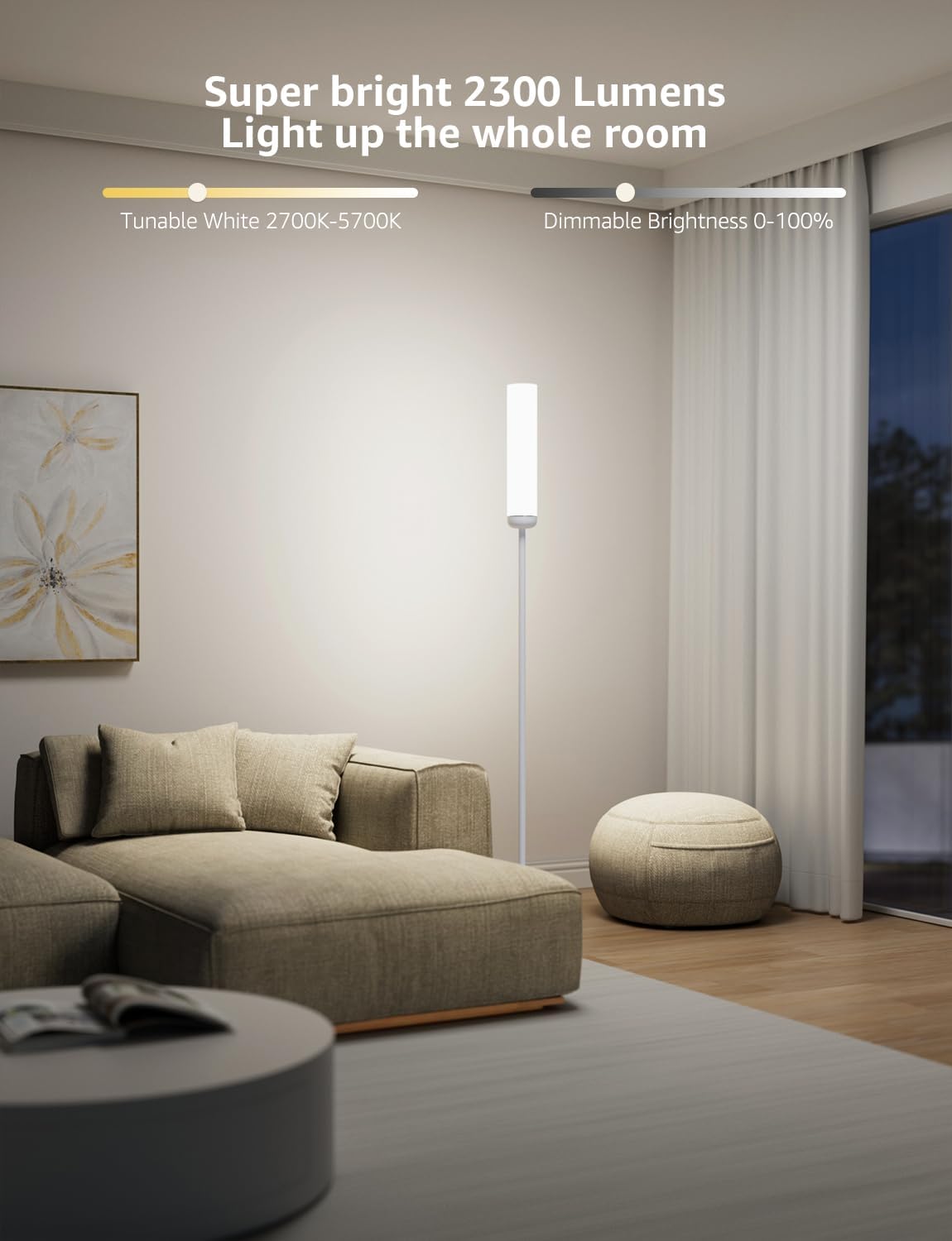 Thumbnail 1 de Lepro O1 AI Floor Lamp — Smart Corner Lamp with Music Sync and AI Lighting Designer