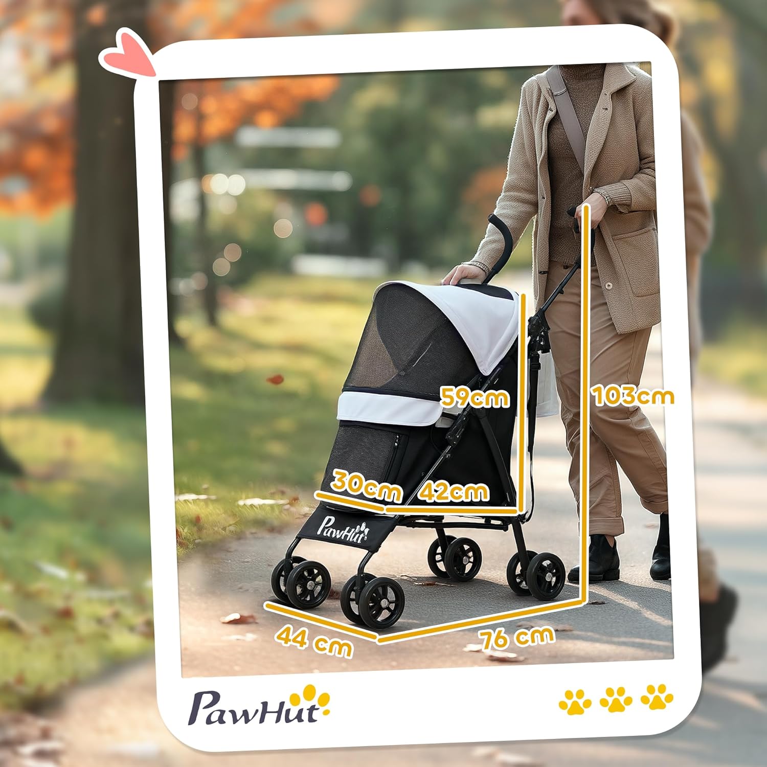 Thumbnail 2 de PawHut Poussette chien 4 roues légère 4 kg