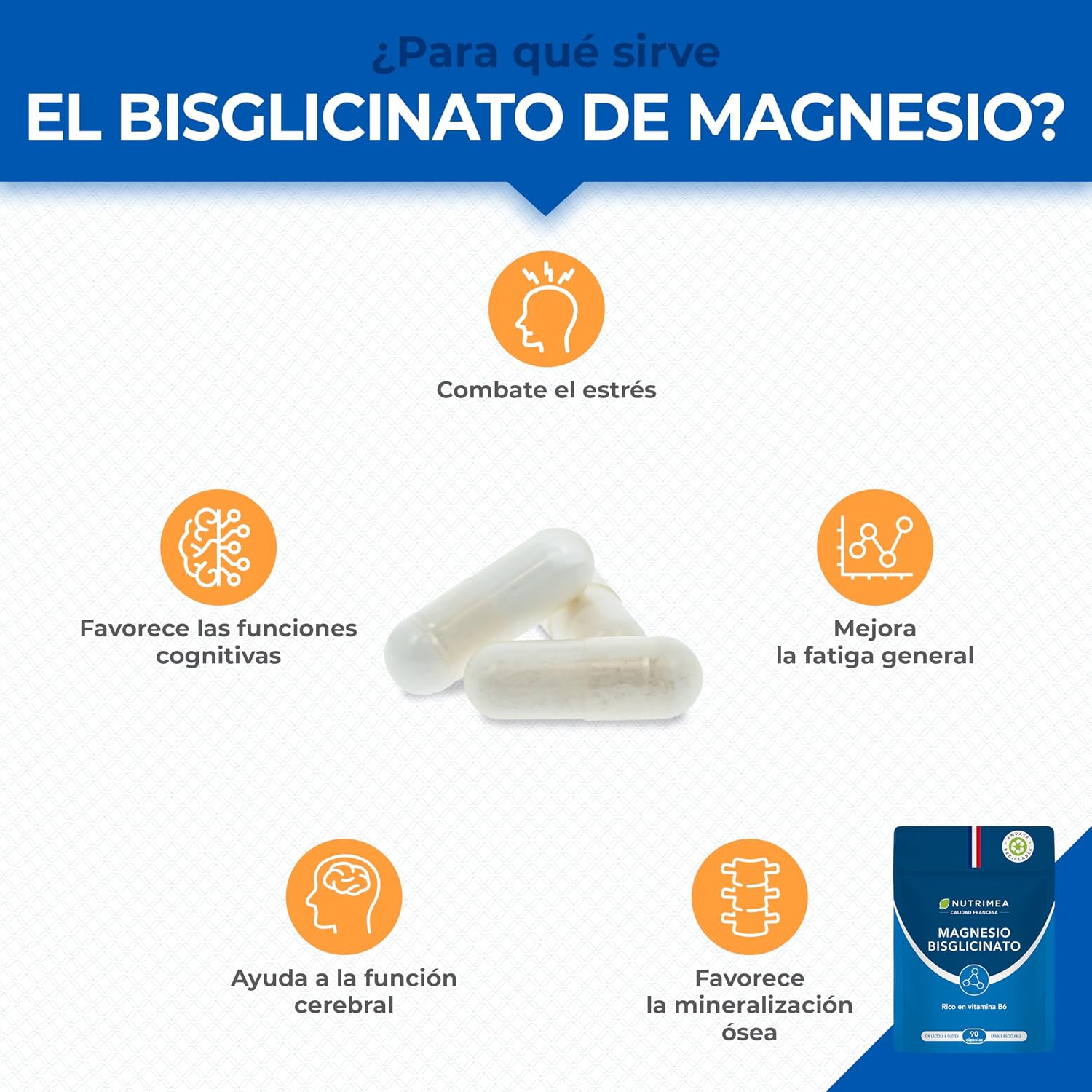 Detalle 2 de Nutrimea Magnesio Bisglicinato 90 cápsulas