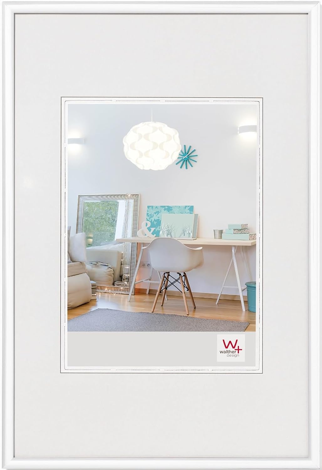 Thumbnail 1 de Walther design Cadre photo New Lifestyle 18 x 24 cm – Pack double en plastique blanc KV824WD