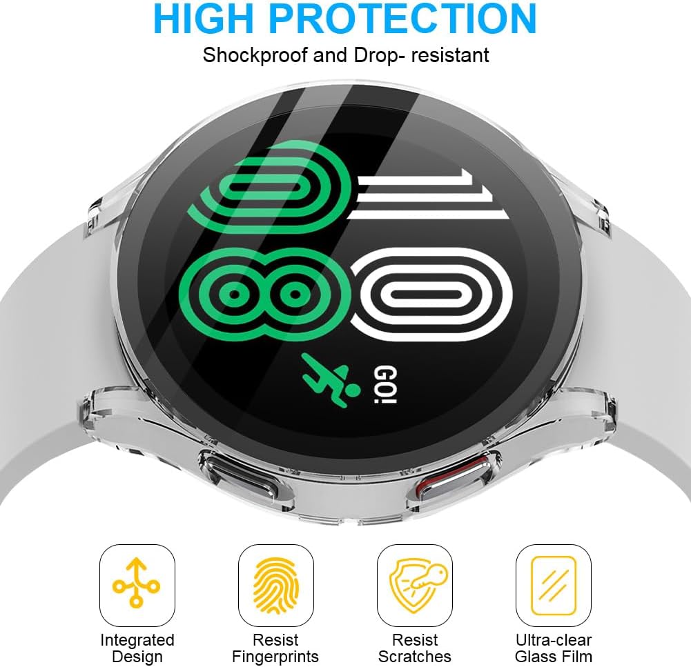 Thumbnail 4 de OFFCUP V9-SXSBBHK4-2TM-40-FBA 40mm Watch Case with Tempered Glass for Galaxy Watch 4, 2 Pack