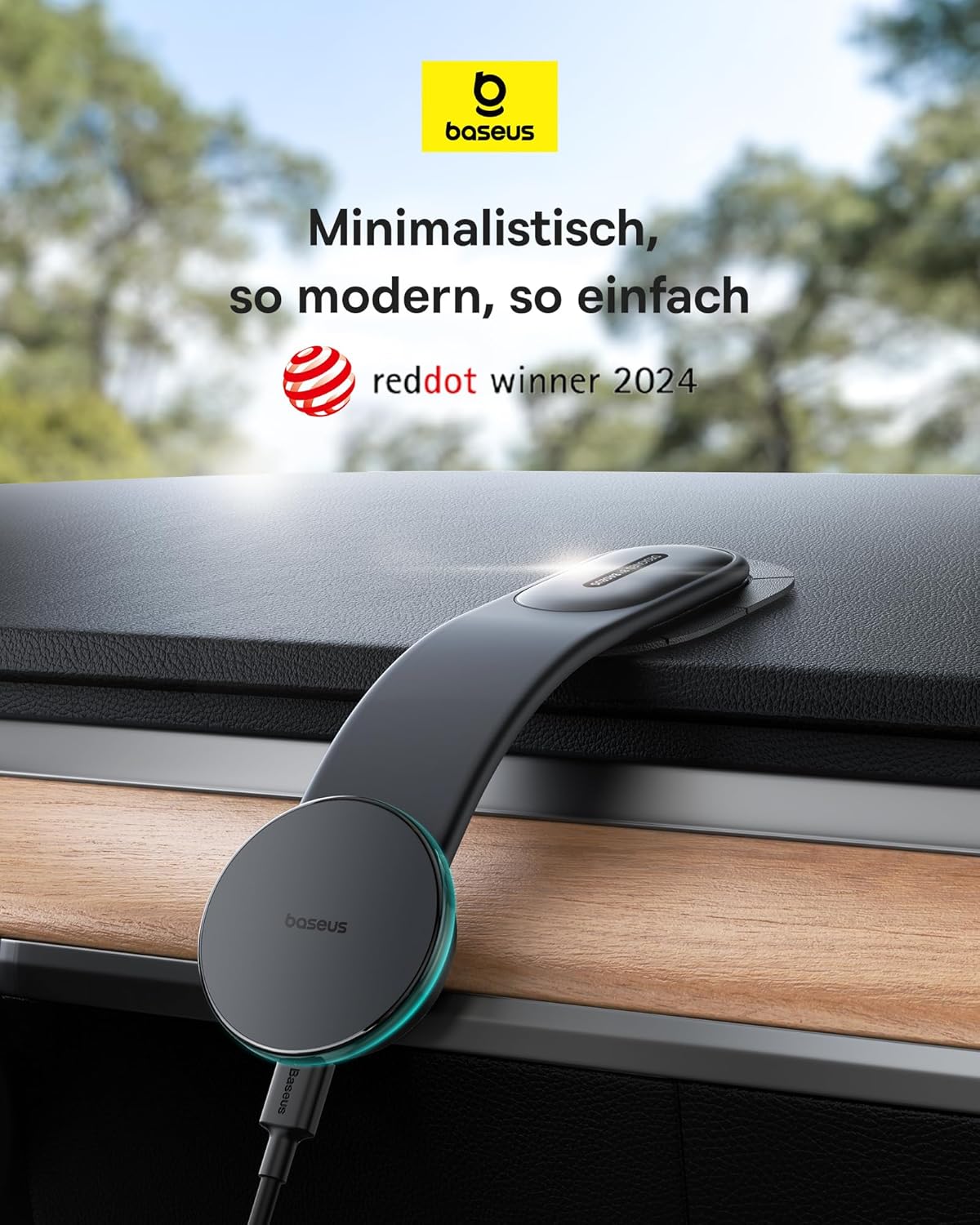 Thumbnail 5 de Baseus C02 PRO 15W Magnetische Auto‑Halterung