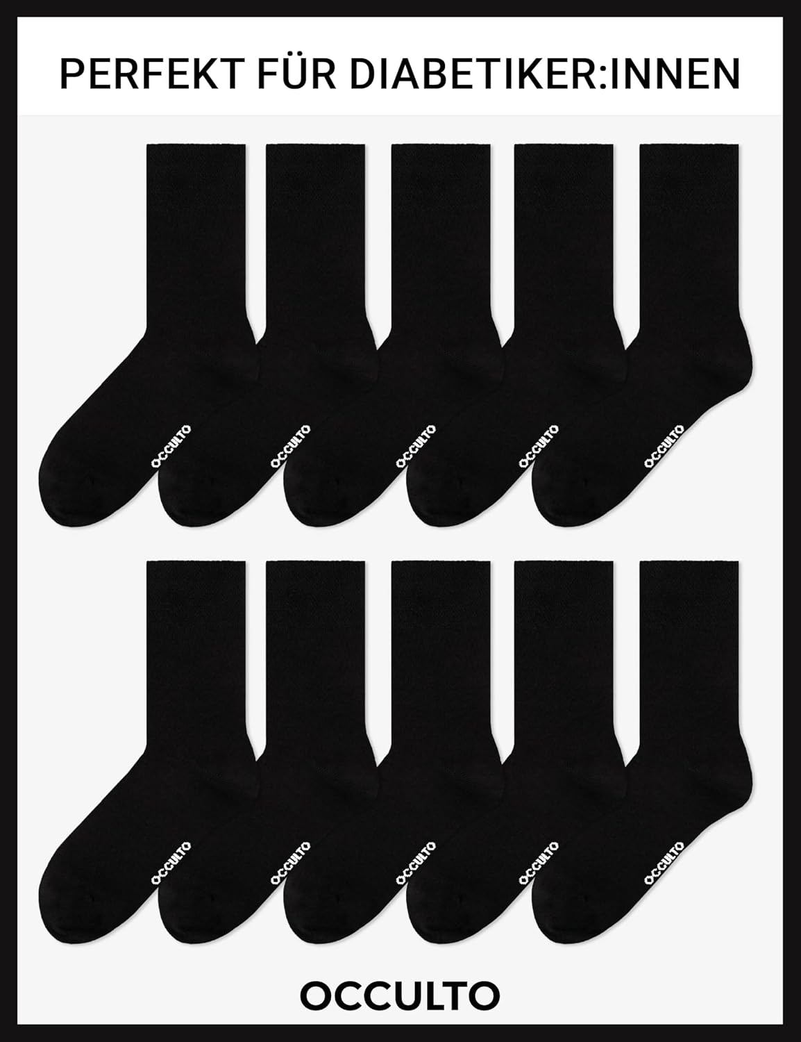 Detalle de Diabetikersocken ohne Naht, 10 Paar