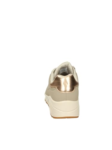Detalle de Skechers Uno Golden Air para Mujer - Zapatillas con Skech-Air y ajuste de cuña (Taupe Durabuck/Silver Trim) 39 EU