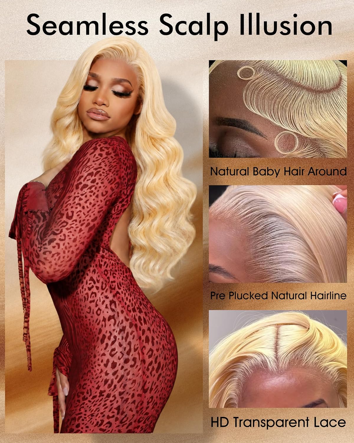 Detalle 2 de WAQI 30 Inch 613 Lace Front Wig