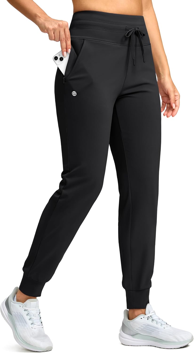 Detalle de G Gradual Women's Fleece-Lined Thermal Joggers, 28"/30"/32" Inseams
