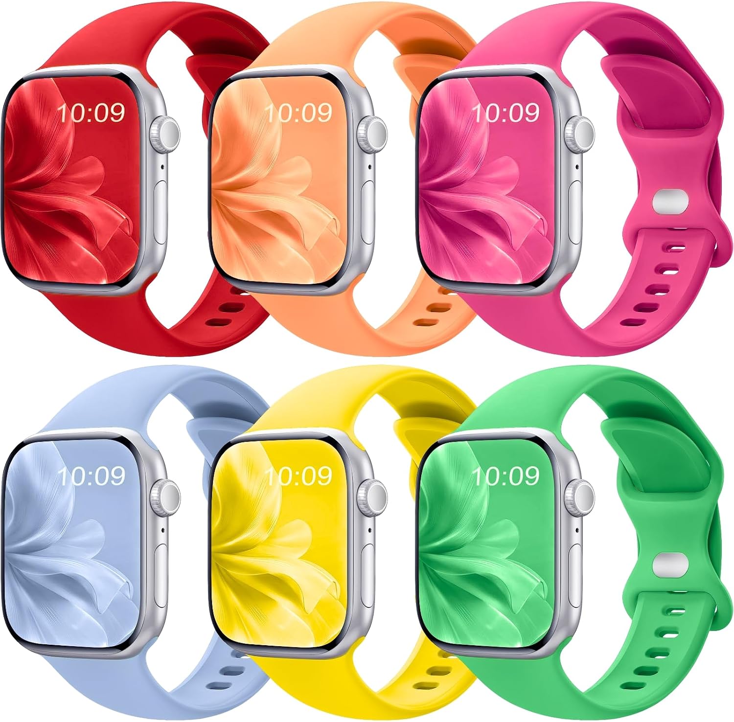 Detalle 2 de 6 Pack Silicone Sport Bands for Apple Watch