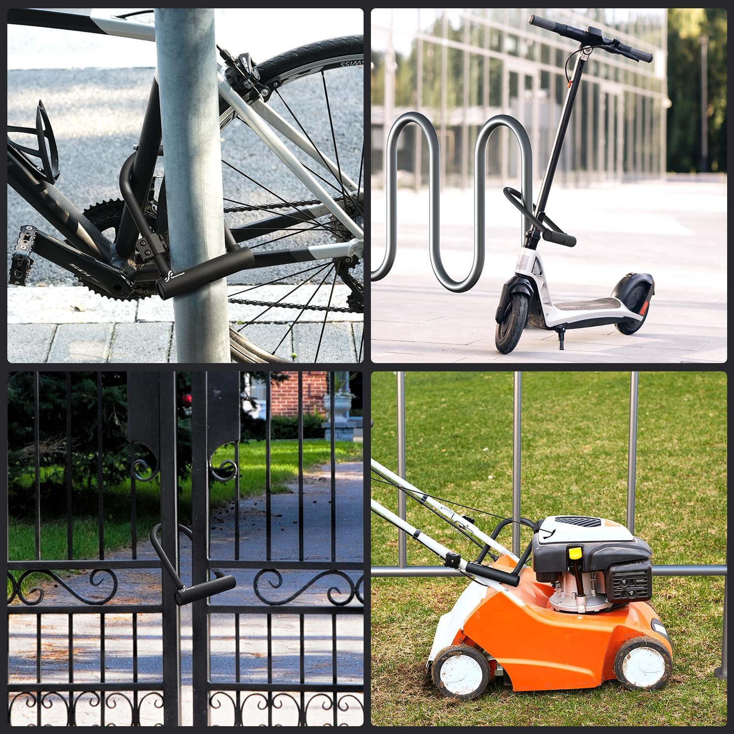 Detalle 2 de Sportneer 18mm Heavy Duty Bike U Lock with Adjustable Mounting Bracket