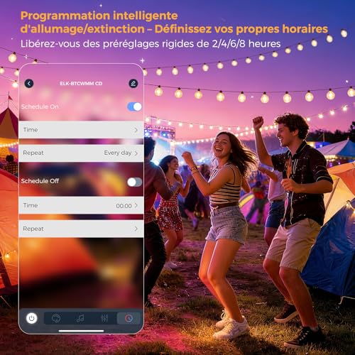 Detalle de Guirlande Lumineuse Exterieure 33,3M - G40 LED avec App & Télécommande par Roravilila