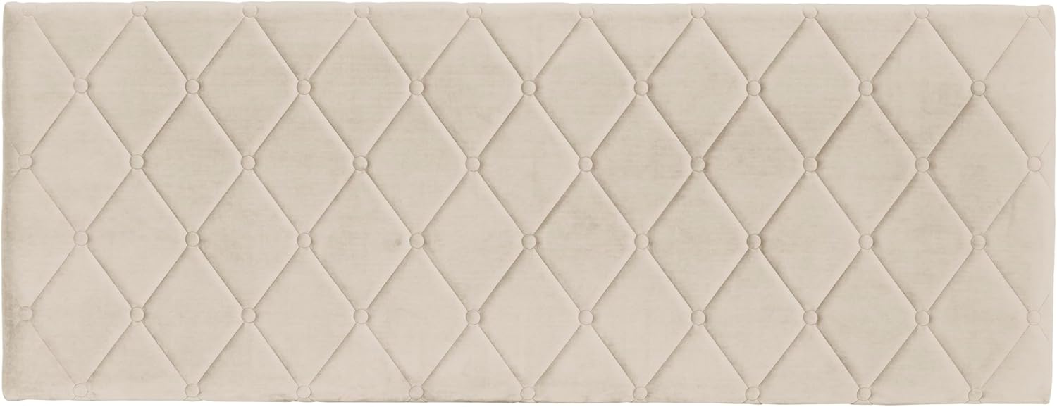 Thumbnail 5 de Baroni Home Testata del Letto Imbottita in Velluto Beige con Struttura MDF - 152x55 cm
