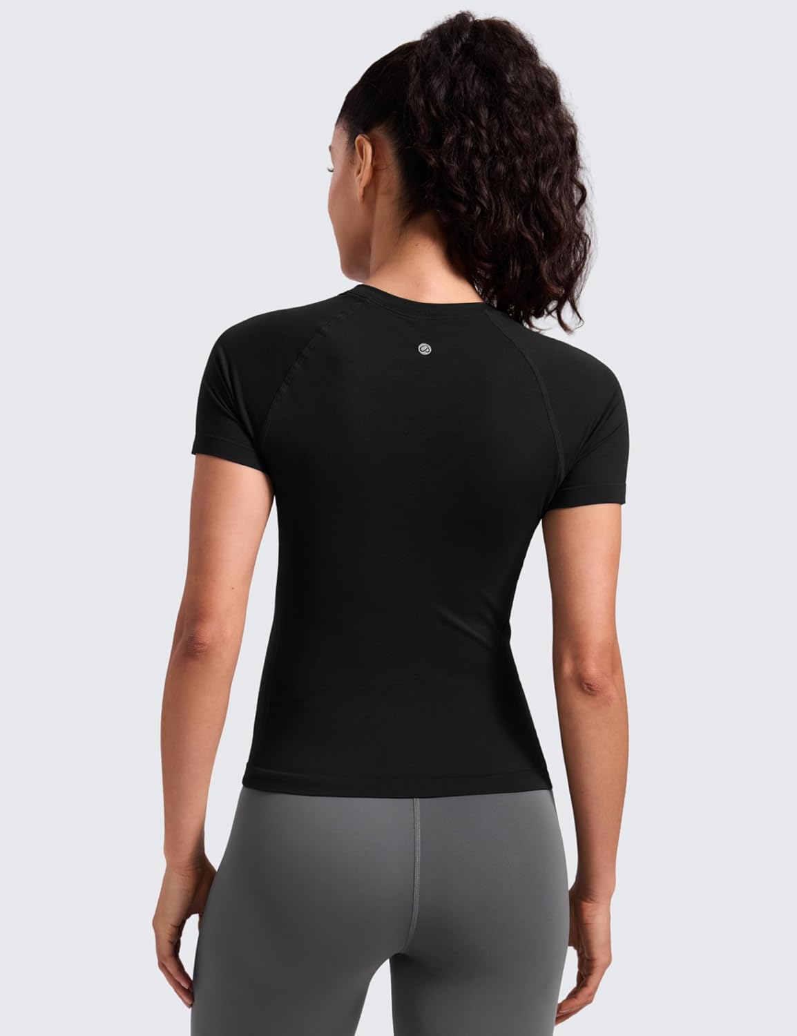Detalle 2 de CRZ YOGA Camicie Sportive a Maniche Corte da Corsa: libertà, traspirabilità e comfort senza cuciture