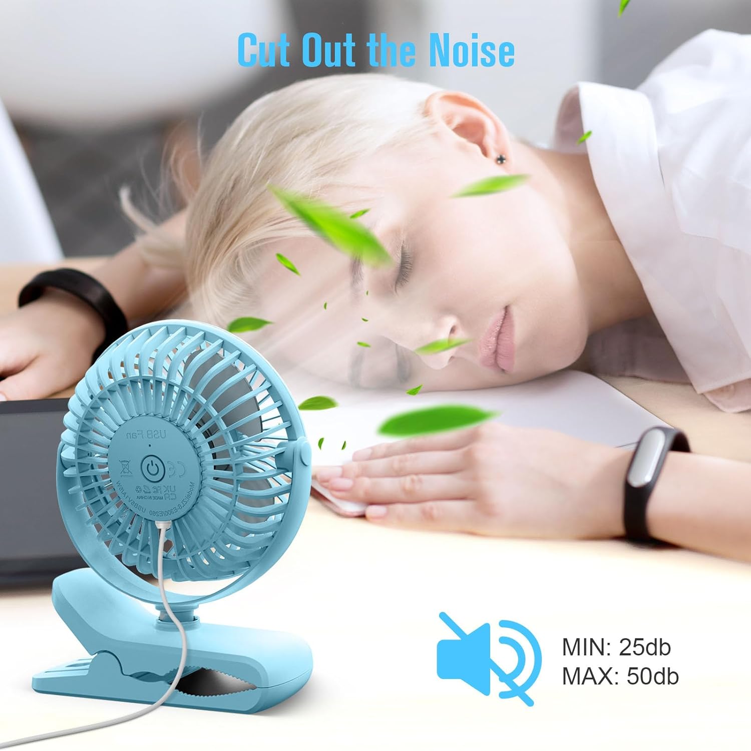 Thumbnail 2 de HONYIN Mini USB Clip Fan review: compact 2-in-1 clip and desk fan with 720° rotation