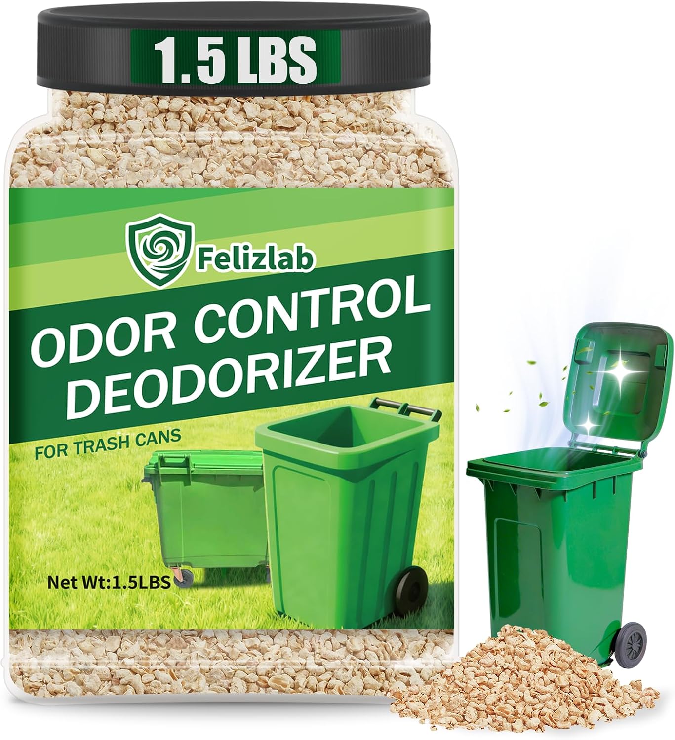 Detalle de Felizlab Outdoor Trash Can Deodorizer, 1.5 lbs