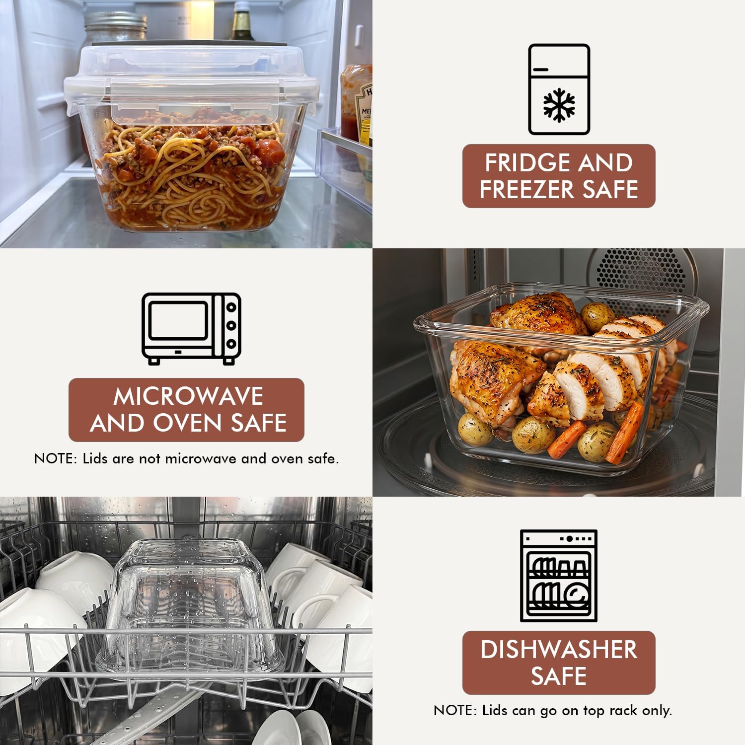 Detalle 2 de Razab Glass Food Storage Container 2700 ml